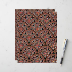 Safari Sunset Bohemian Star Fall Mandala Art Deco