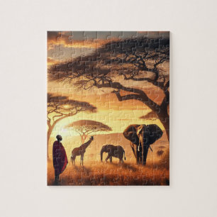 Safari Sunset Jigsaw Puzzle