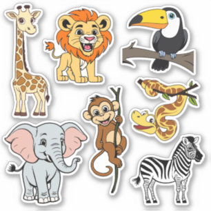 Safari Sunshine Tropical Jungle Animals Cute Party