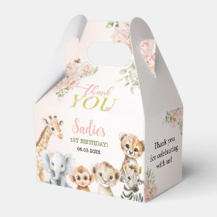 Safari Sweet Girl Floral Birthday  Favour Box