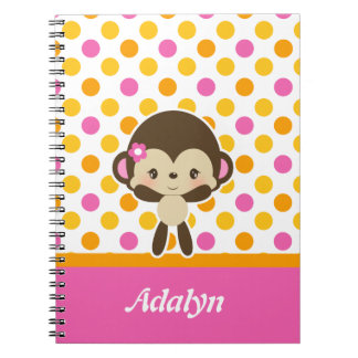 Safari Sweetness Monkey Spiral Notebook