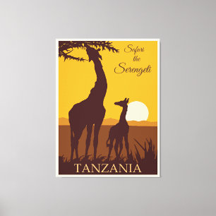 Safari the Serengeti, Tanzania, Canvas Print