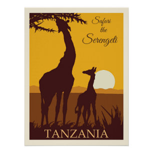 Safari the Serengeti, Tanzania, Poster