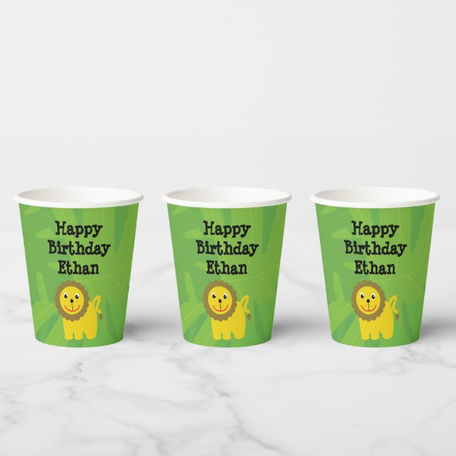 Safari theme birthday - lion paper cup (Multi)