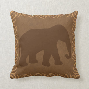 Safari Theme Elephant Silhouette Cushion