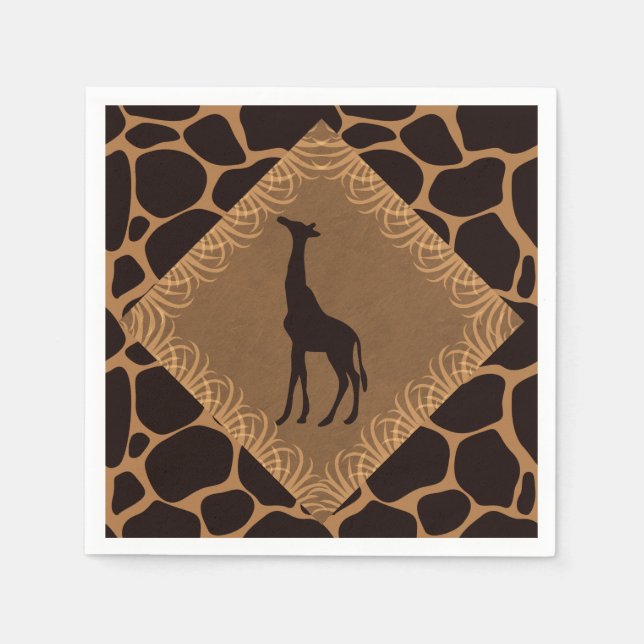 Safari Theme Giraffe Napkin (Front)