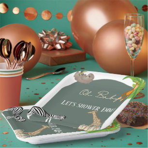 Safari Themed Baby Shower Plates