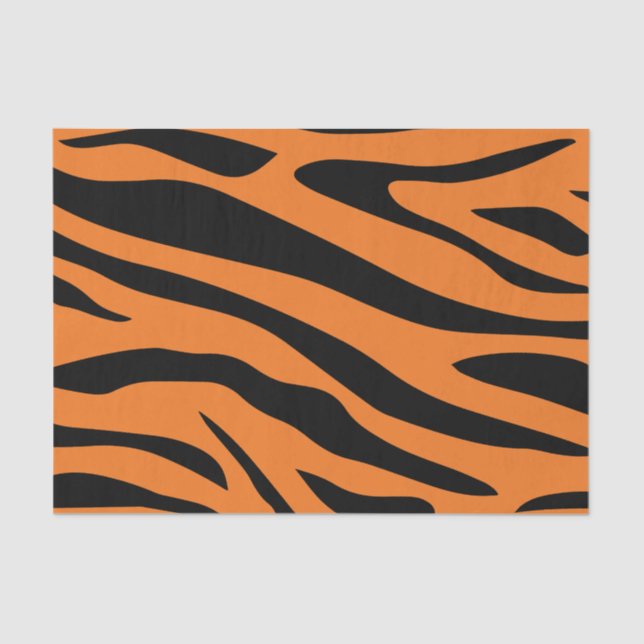 Safari Tiger Pattern  Tissue Paper (Front)