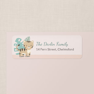 Safari Tiger Return Address Label