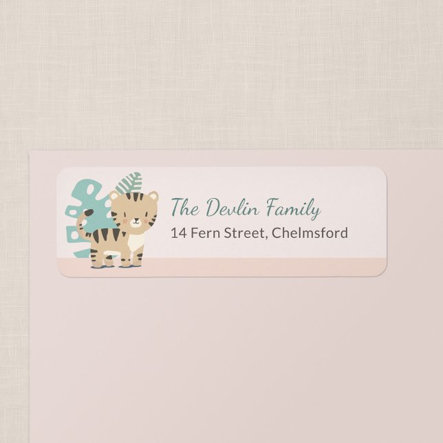 Safari Tiger Return Address Label (Tiny Tiger - Return Address Label)