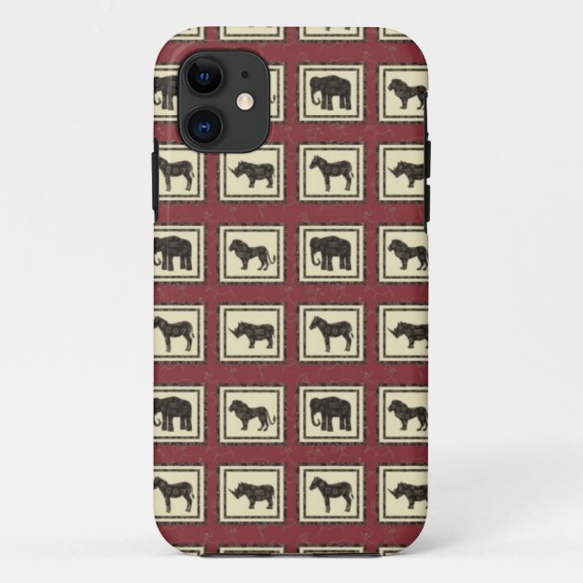 Safari Tiles Case-Mate iPhone Case (Back)