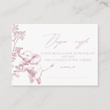 Safari Toile De Jouy Diaper Raffle