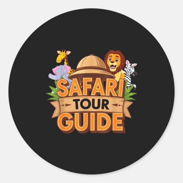 Safari Tour Guide Costume Africa Safari Clothes Wo Classic Round Sticker (Front)