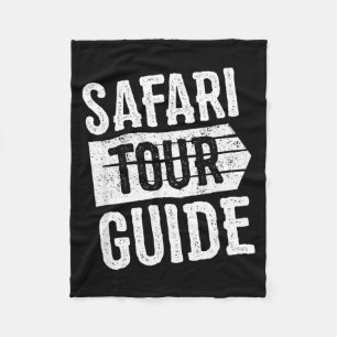 Safari Tour Guide Shirt Kids Funny Halloween Fleece Blanket