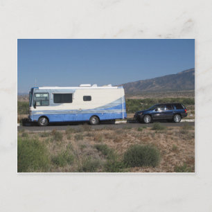 Safari Trek 1999 Blue Classic RV Motorhome Postcard