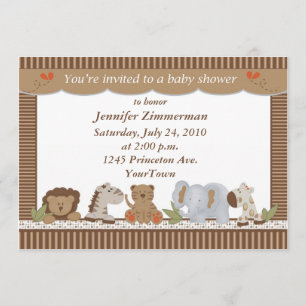 Safari Two Baby Shower Invitation
