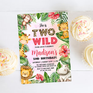 Safari Two Wild 2nd Birthday  Invitation