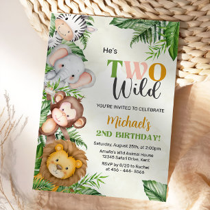 Safari Two Wild Birthday Invitation