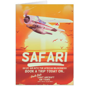 Safari vintage adventure poster.