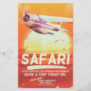 Safari vintage adventure poster. stationery