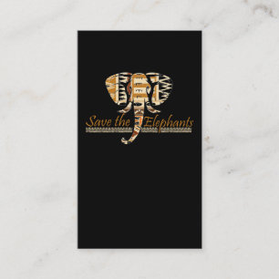 Safari Wild African Animal Elephant Lover Business Card