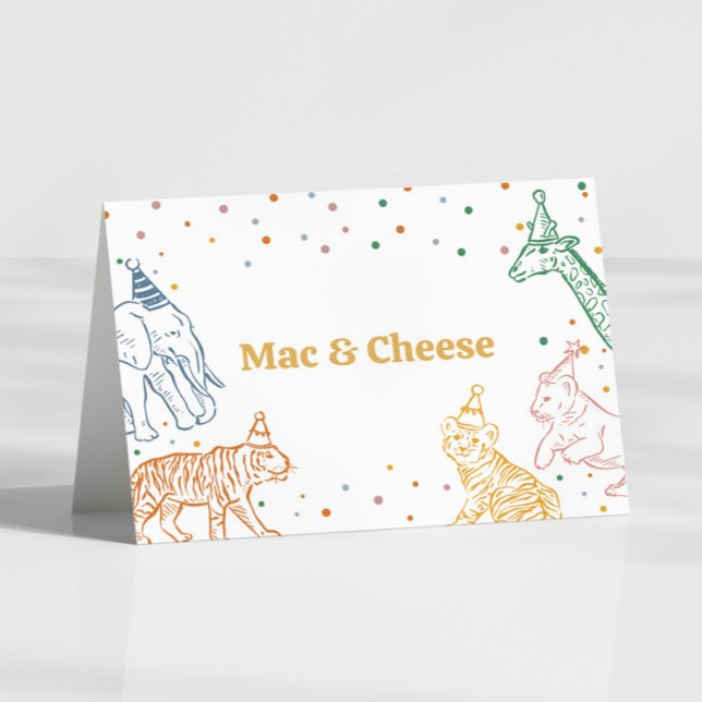 Safari Wild Animals Birthday Buffet Card (Creator Uploaded)