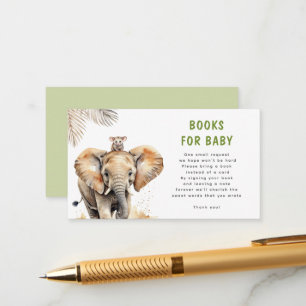 Safari Wild Baby Animal Books For Baby Baby Shower Enclosure Card