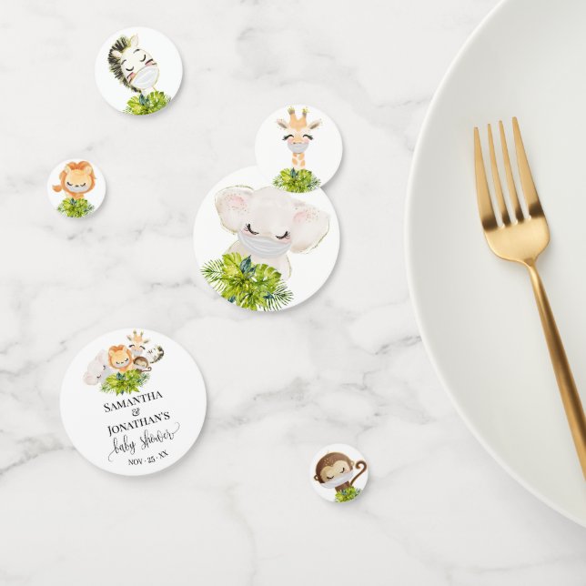 Safari Wild Baby Animals Baby Shower Confetti (Group)