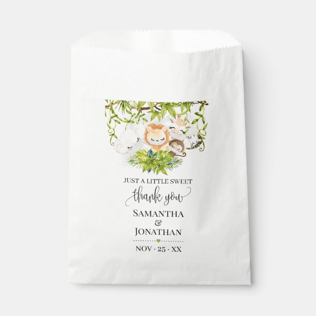 Safari Wild Baby Animals Baby Shower Favour Bags (Front)