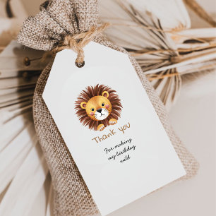 Safari wild one 1st birthday gift tags
