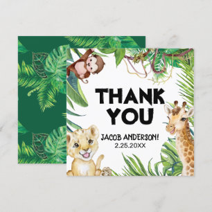 Safari Wild One Animal Jungle Photo 1st Birthday Invitation