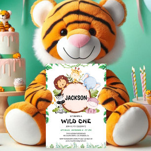 Safari Wild One Birthday Invitation