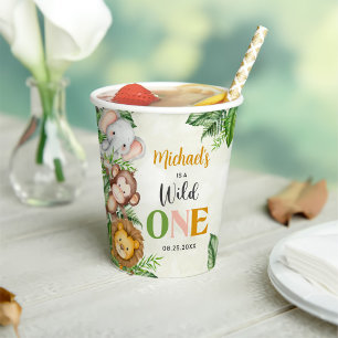 Safari Wild One Birthday Paper Cups