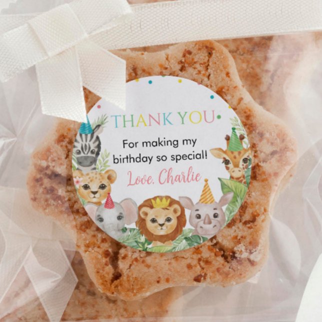 Safari Wild One Birthday Sticker Labels (Creator Uploaded)