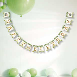 Safari Wild One First Birthday  Bunting