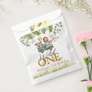 Safari Wild One First Birthday Favour Bags