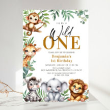 Safari Wild One | Jungle Animals 1st Birthday