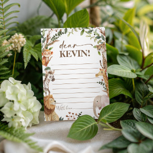 Safari Wild One Jungle Birthday Time Capsule Invitation