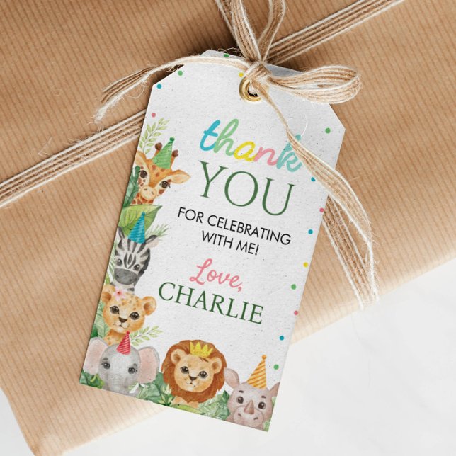 Safari Wild One Thank You Tag (Creator Uploaded)