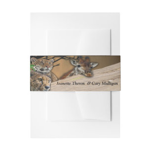 Safari wildlife Belly Band Invitation Belly Band