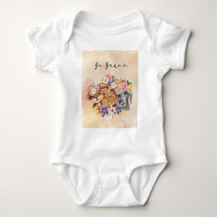 Safari wildone baby shower Pink Baby Bodysuit