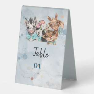Safari wildone baby shower Table Tent Sign