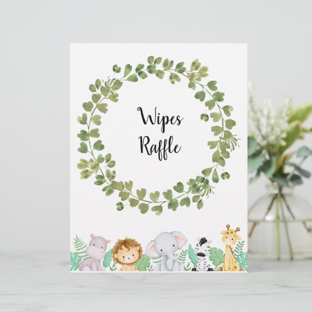 Safari Wipes Raffle Poster (Standing Front)