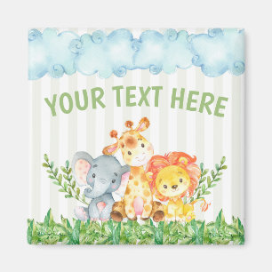 Safari Zoo Animal Refrigerator Magnet