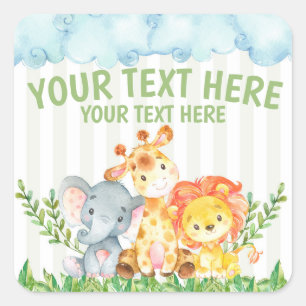 Safari Zoo Animal Stickers Decorations