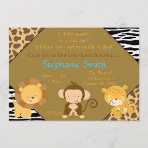 safaribaby copy, Come join us for a baby shower... Invitation