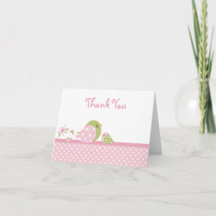 Safarie Babiez Birdie Thank You Card-Girl Card