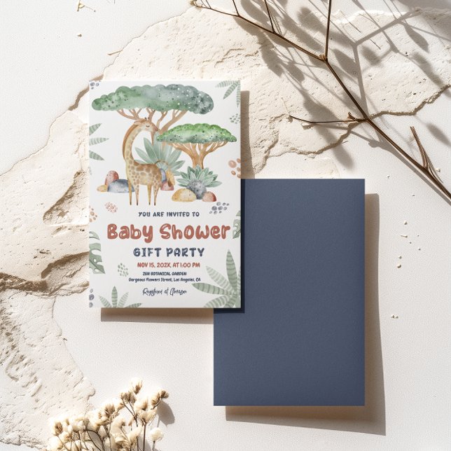 Safary Animals Baby Shower Gift Party Thank You Card (Creator Uploaded)