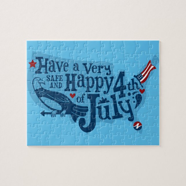 Safe And Happy 4th Of July Jigsaw Puzzle (Horizontal)