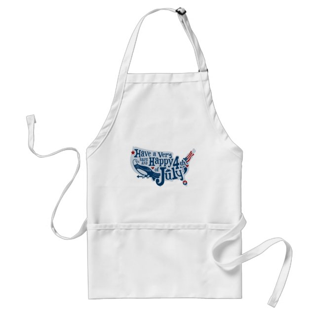 Safe And Happy 4th Of July Standard Apron (Front)